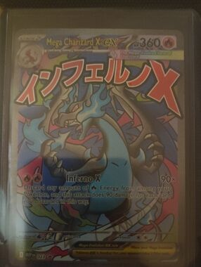 Mega Charizard X EX Pokémon Card - Blue & Black Artwork